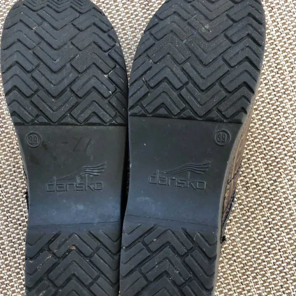 Dansko Brown Patterned Clogs - Picture 7 of 9